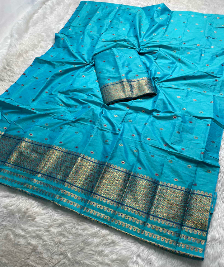 Copper Jari - Dhaga Mina - Mix Set Mekhela Sador