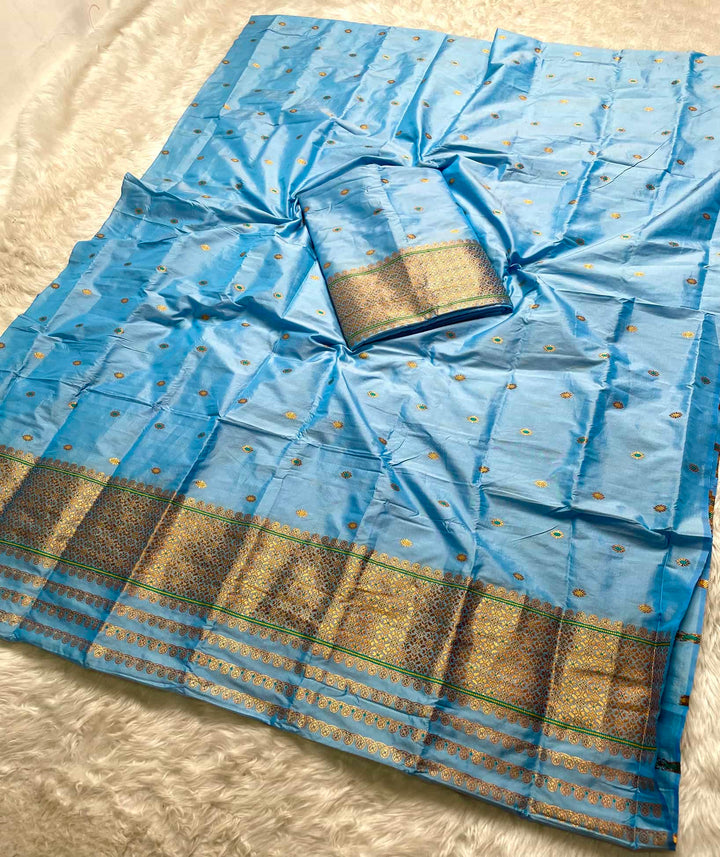 Copper Jari - Dhaga Mina - Mix Set Mekhela Sador