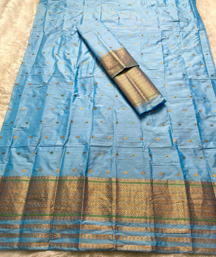 Copper Jari - Dhaga Mina - Mix Set Mekhela Sador