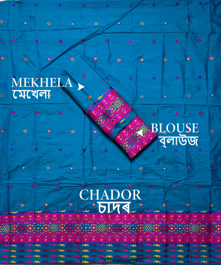 Multi-Dhaga Work Mix Set Mekhela Sador