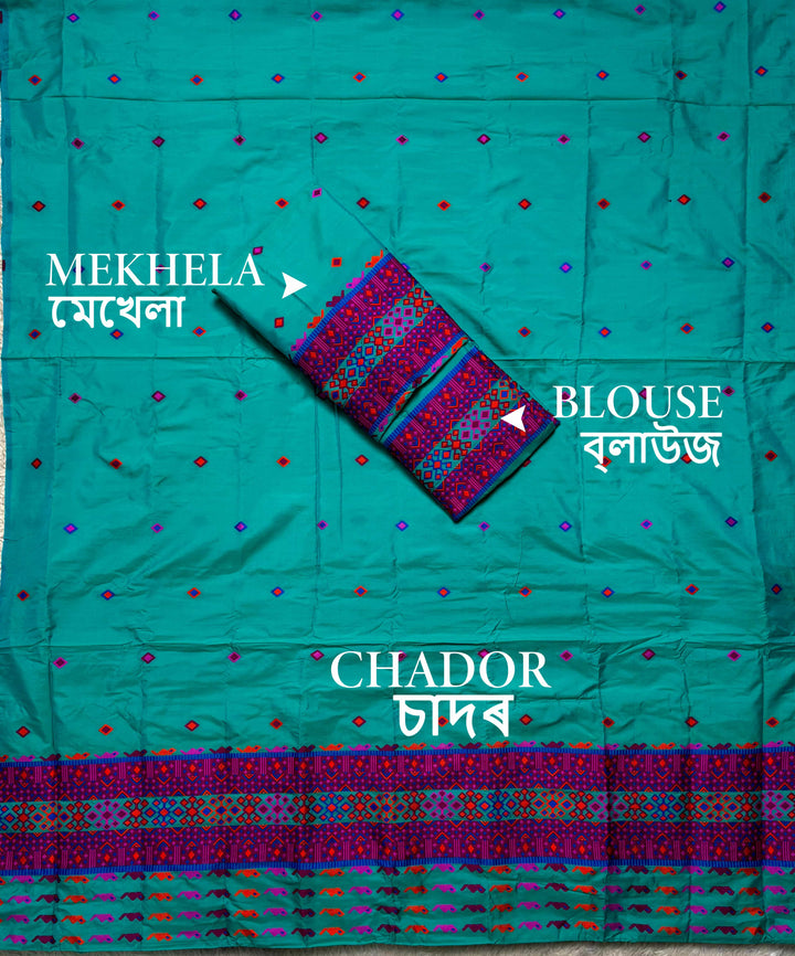 Multi-Dhaga Work Mix Set Mekhela Sador
