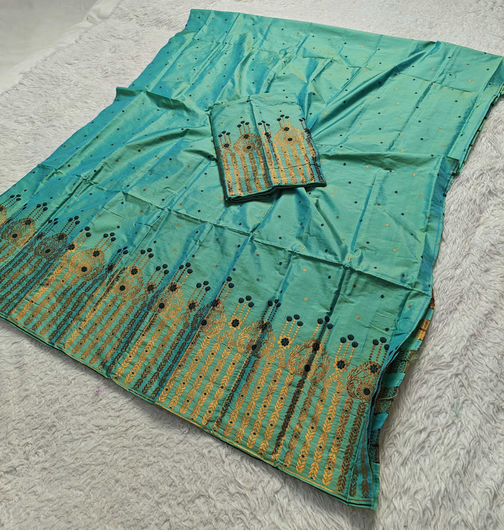 Copper Jari Mix Set Mekhela Sador
