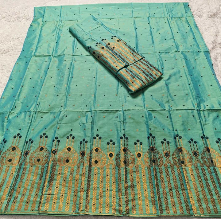 Copper Jari Mix Set Mekhela Sador