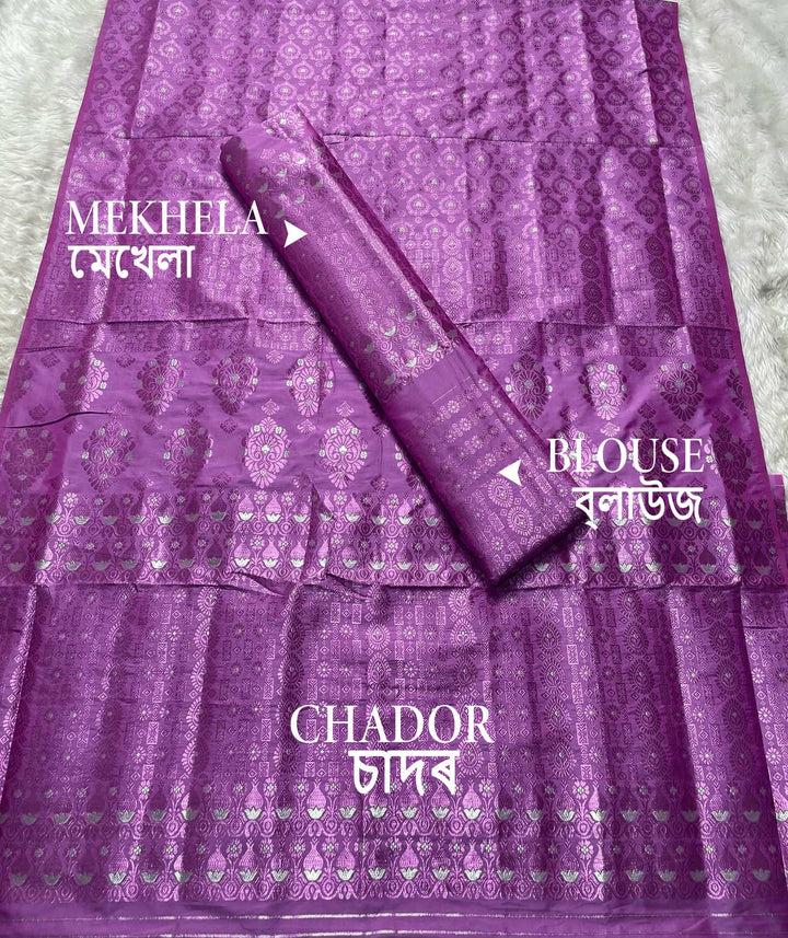 Colouring Jari Mix Set Mekhela Sador