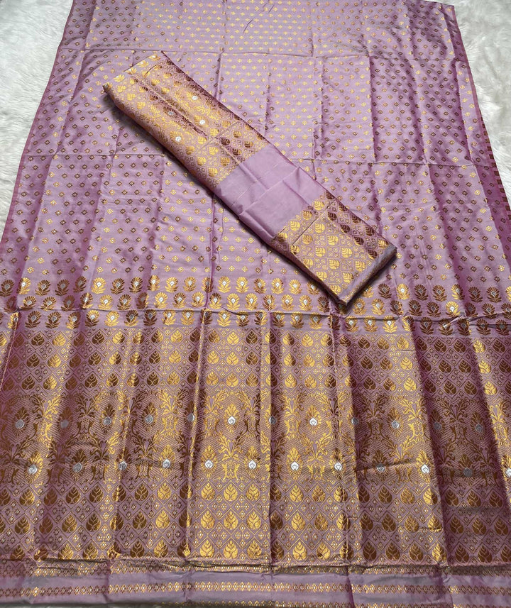 Copper Jari Mix Set Mekhela Sador