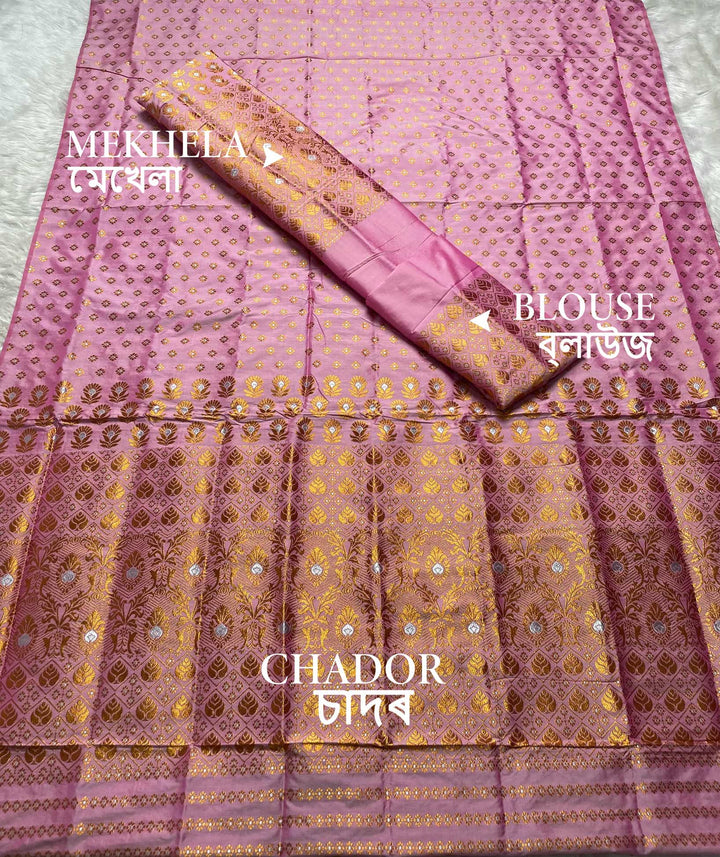 Copper Jari Mix Set Mekhela Sador