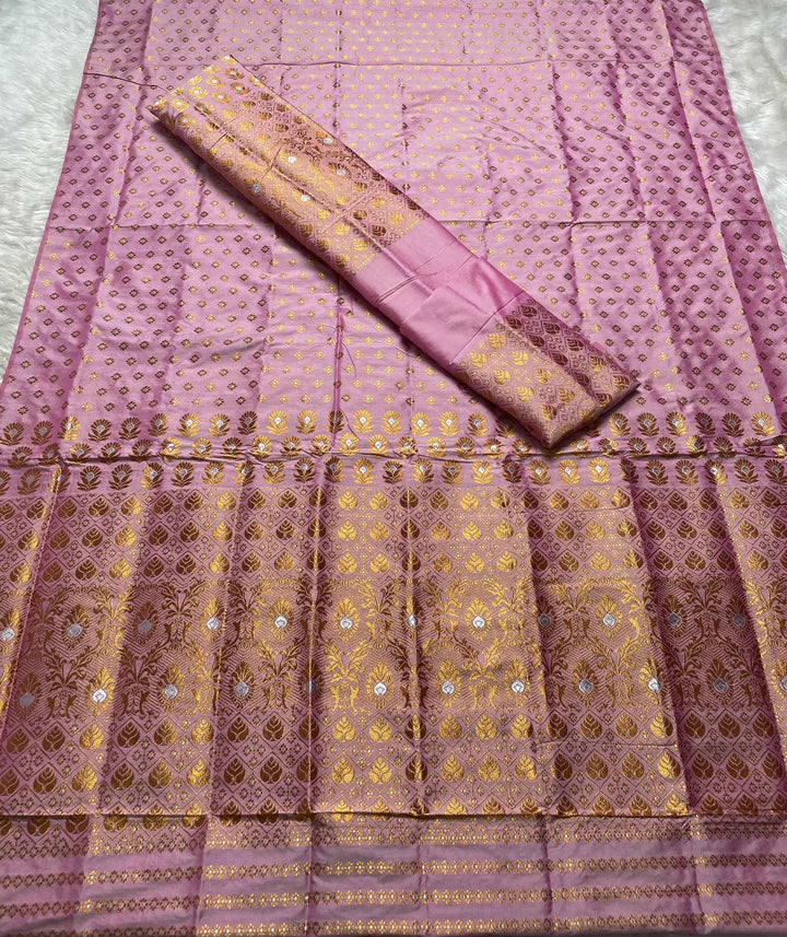 Copper Jari Mix Set Mekhela Sador