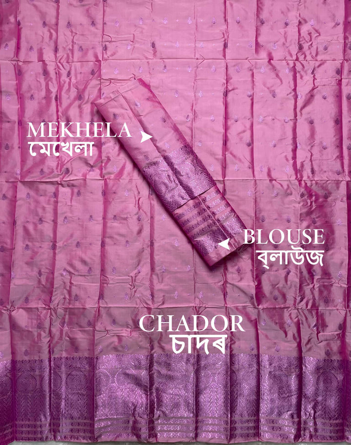 Colouring Jari Mix Set Mekhela Sador