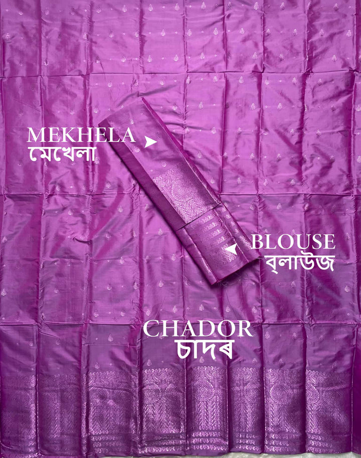 Colouring Jari Mix Set Mekhela Sador
