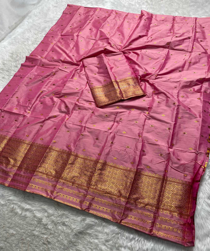 Copper Jari - Dhaga Mina - Mix Set Mekhela Sador