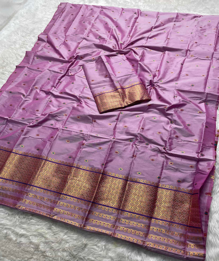 Copper Jari - Dhaga Mina - Mix Set Mekhela Sador