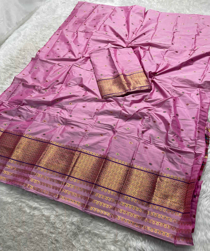 Copper Jari - Dhaga Mina - Mix Set Mekhela Sador