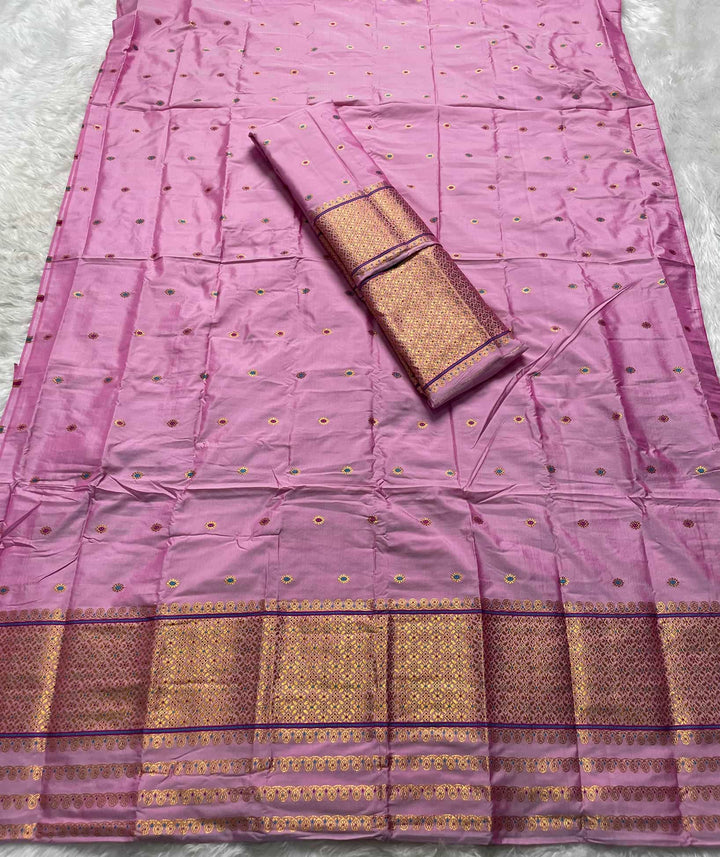 Copper Jari - Dhaga Mina - Mix Set Mekhela Sador