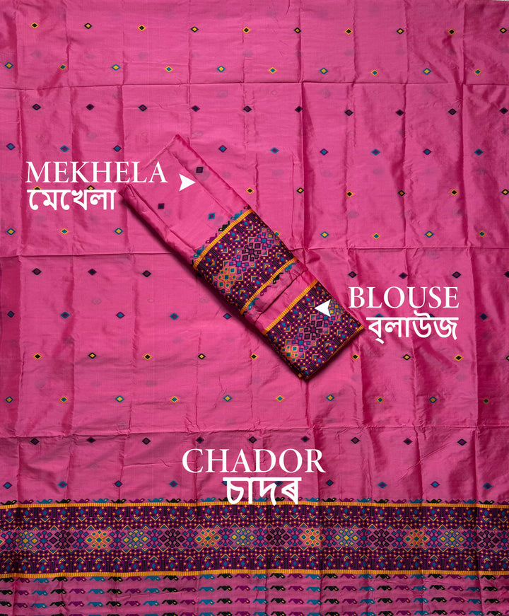 Multi-Dhaga Work Mix Set Mekhela Sador