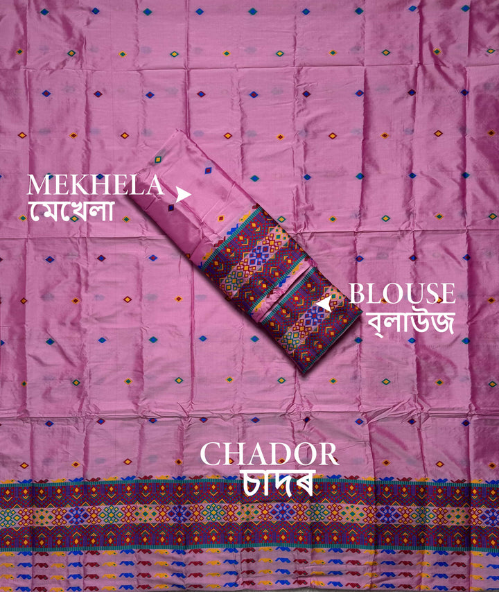 Multi-Dhaga Work Mix Set Mekhela Sador