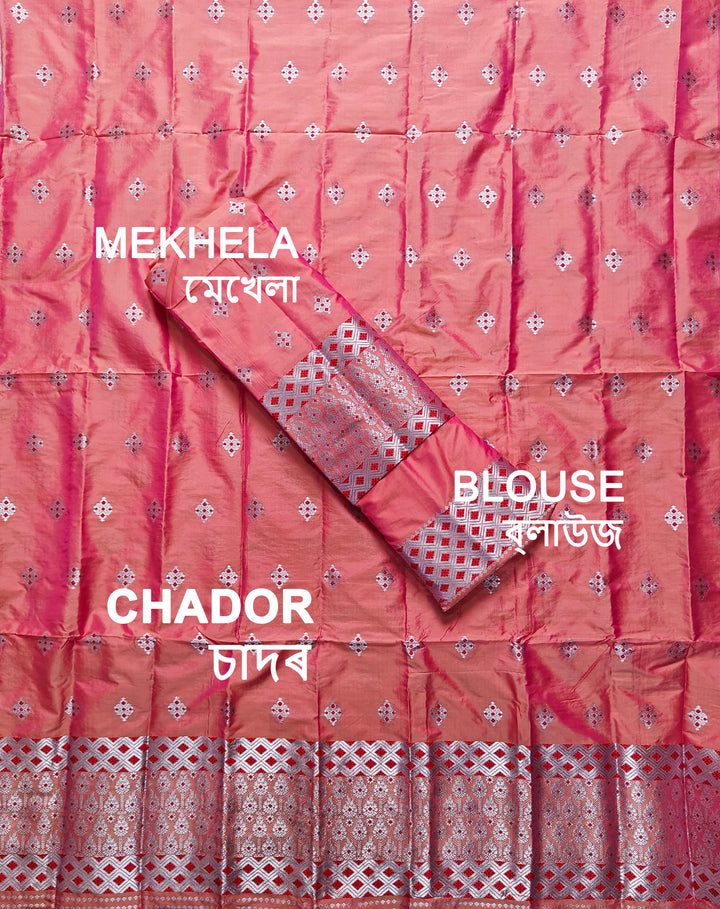 Silver Jari Mix Set Mekhela Sador