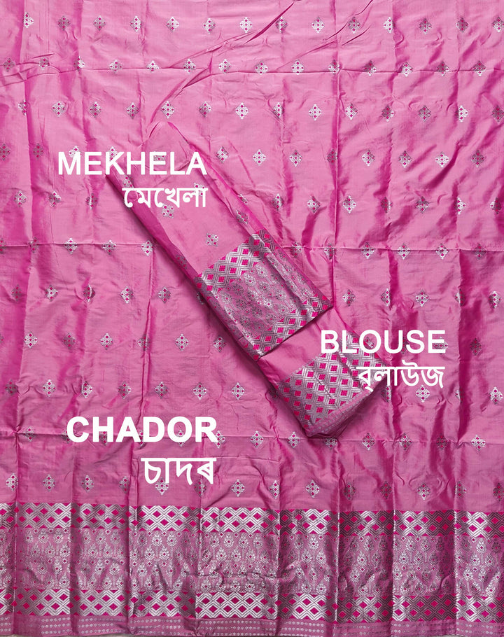 Silver Jari Mix Set Mekhela Sador