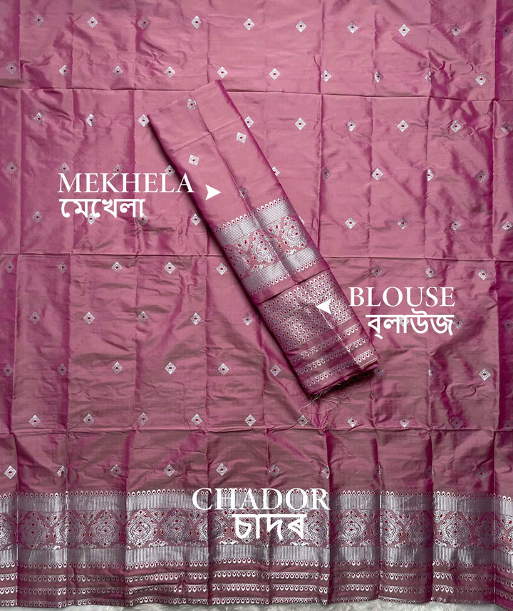 Silver Jari - Dhaga Mina - Mix Set Mekhela Sador