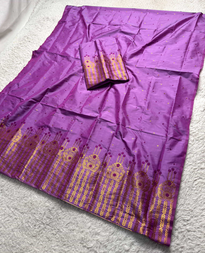 Copper Jari Mix Set Mekhela Sador