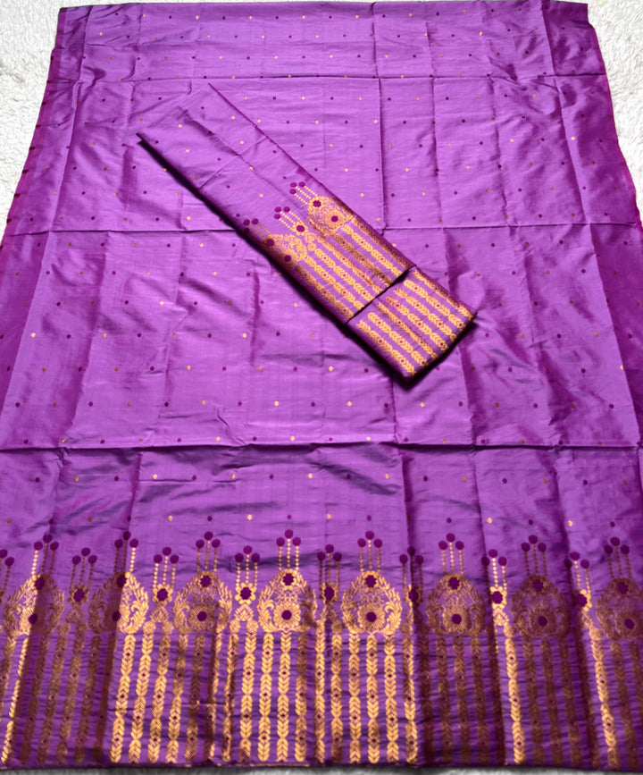 Copper Jari Mix Set Mekhela Sador