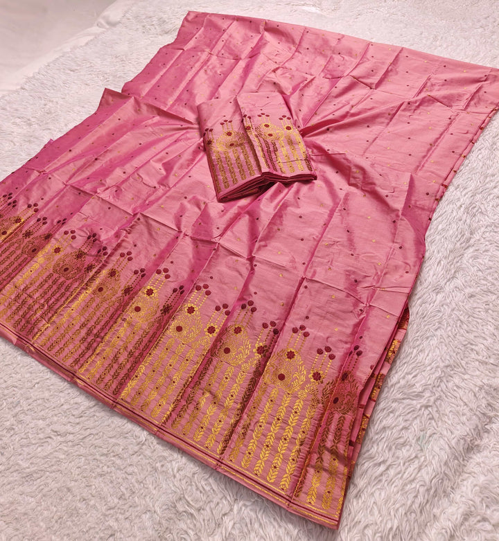 Copper Jari Mix Set Mekhela Sador