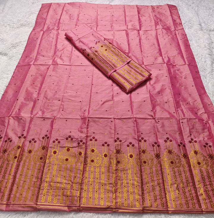 Copper Jari Mix Set Mekhela Sador