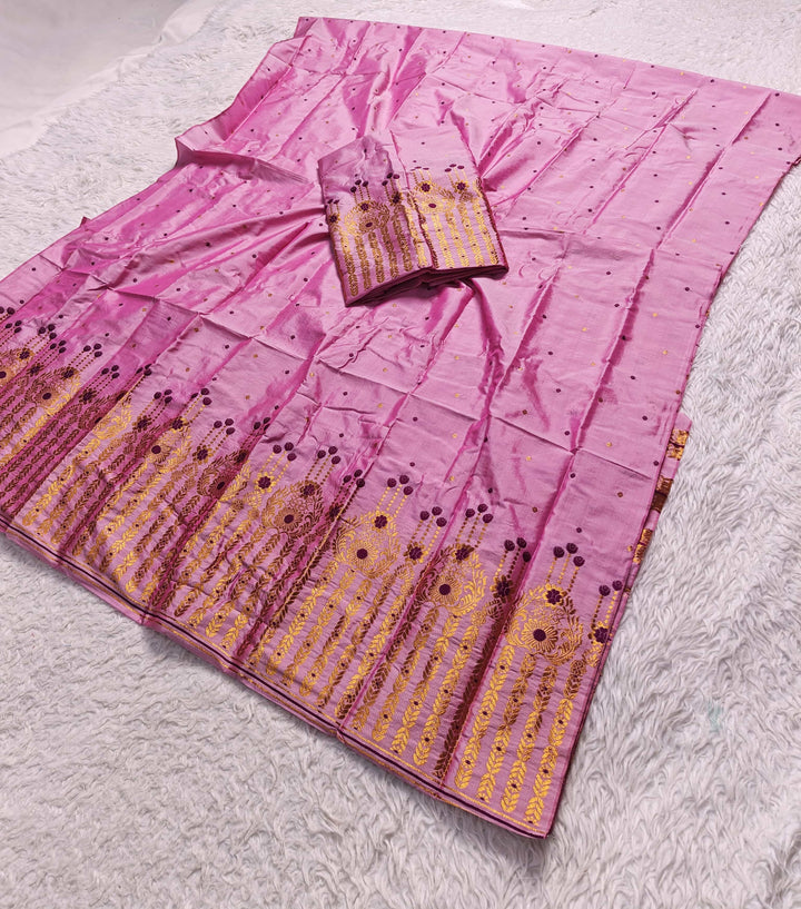 Copper Jari Mix Set Mekhela Sador