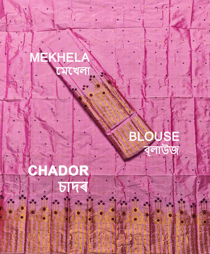 Copper Jari Mix Set Mekhela Sador