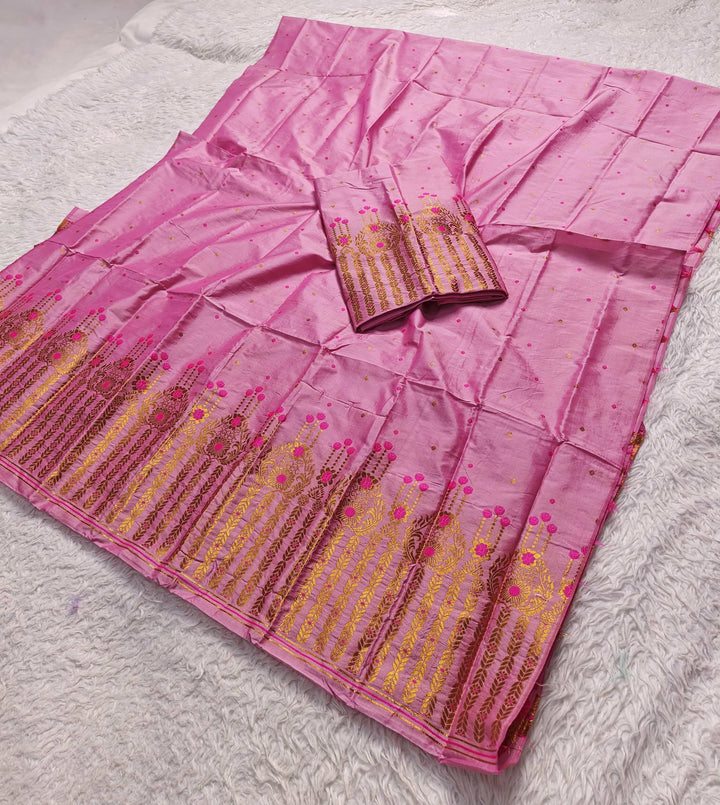 Copper Jari Mix Set Mekhela Sador