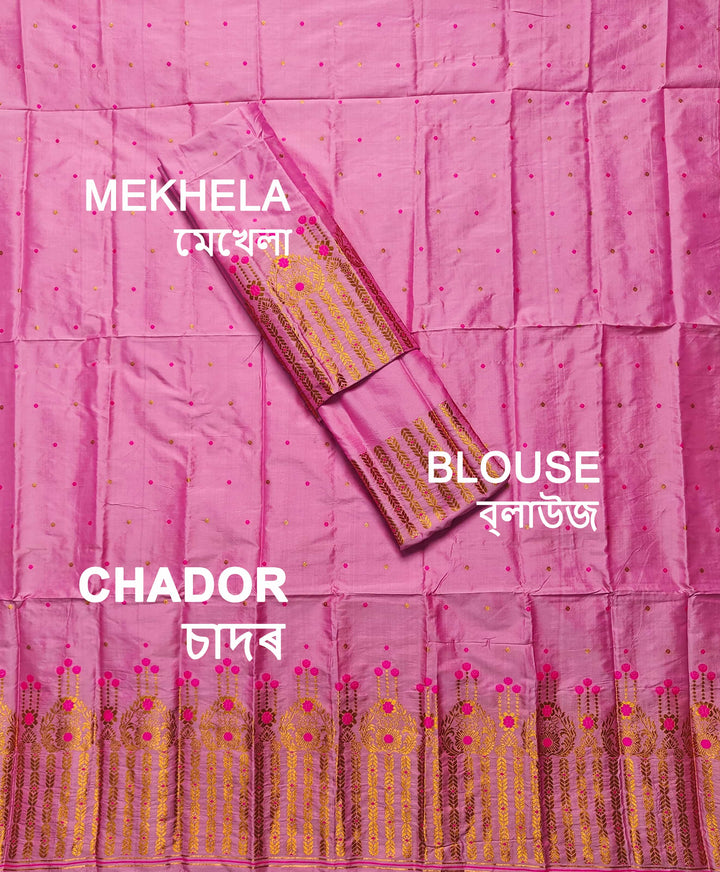 Copper Jari Mix Set Mekhela Sador