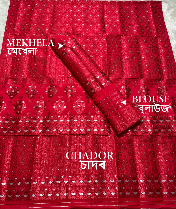 Colouring Jari Mix Set Mekhela Sador