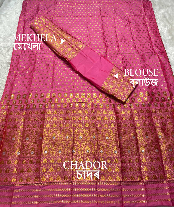 Copper Jari Mix Set Mekhela Sador