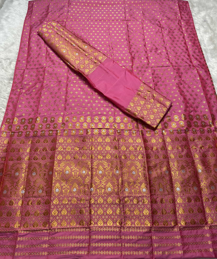 Copper Jari Mix Set Mekhela Sador