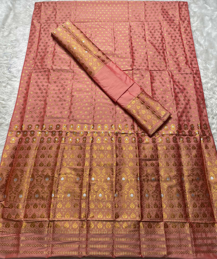 Copper Jari Mix Set Mekhela Sador