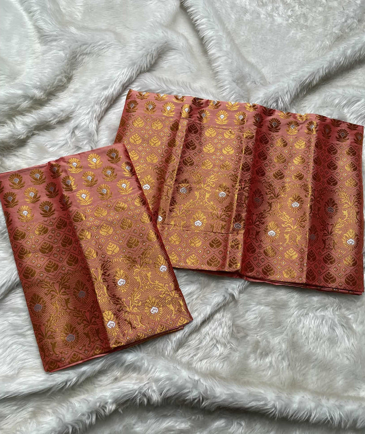 Copper Jari Mix Set Mekhela Sador