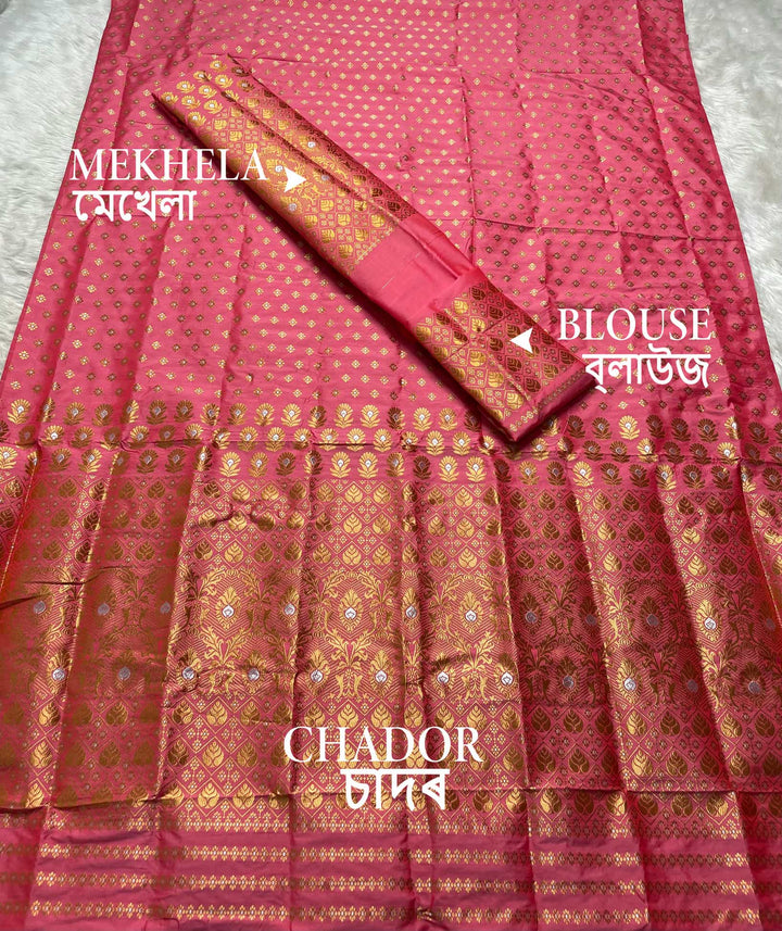 Copper Jari Mix Set Mekhela Sador