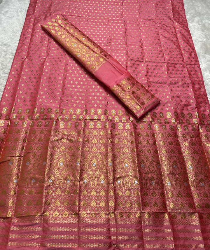 Copper Jari Mix Set Mekhela Sador