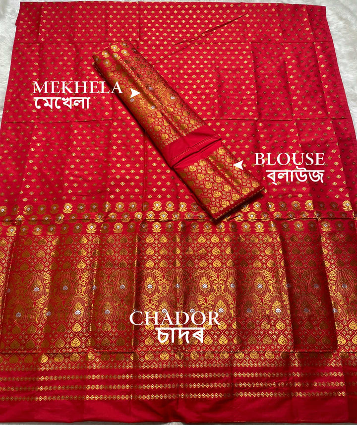 Copper Jari Mix Set Mekhela Sador