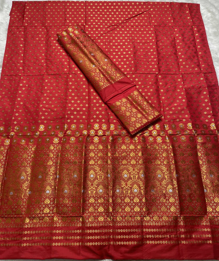 Copper Jari Mix Set Mekhela Sador