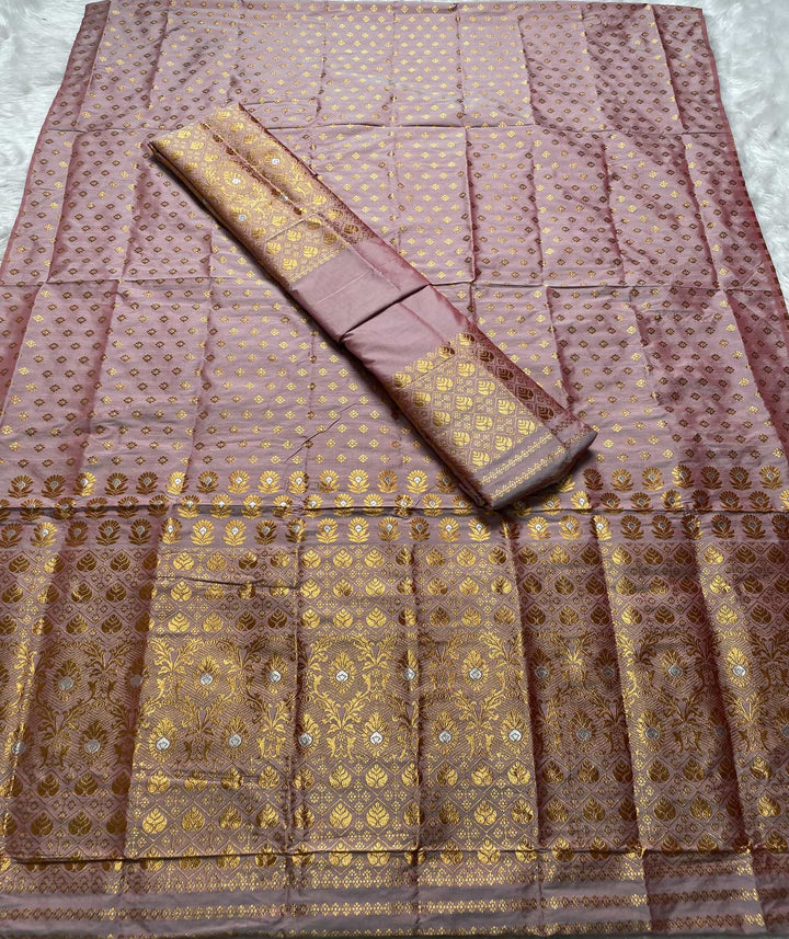 Copper Jari Mix Set Mekhela Sador