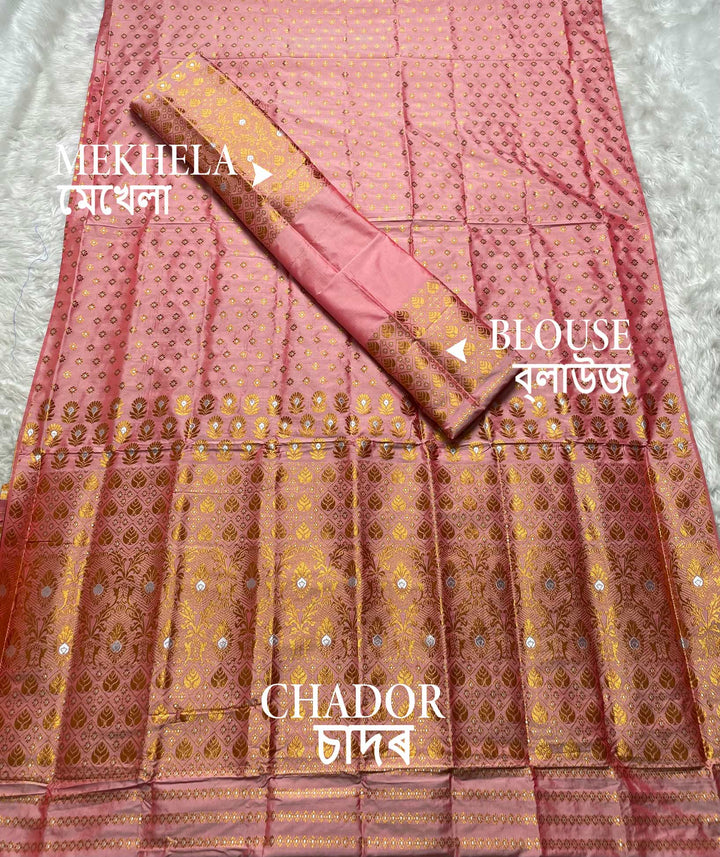 Copper Jari Mix Set Mekhela Sador