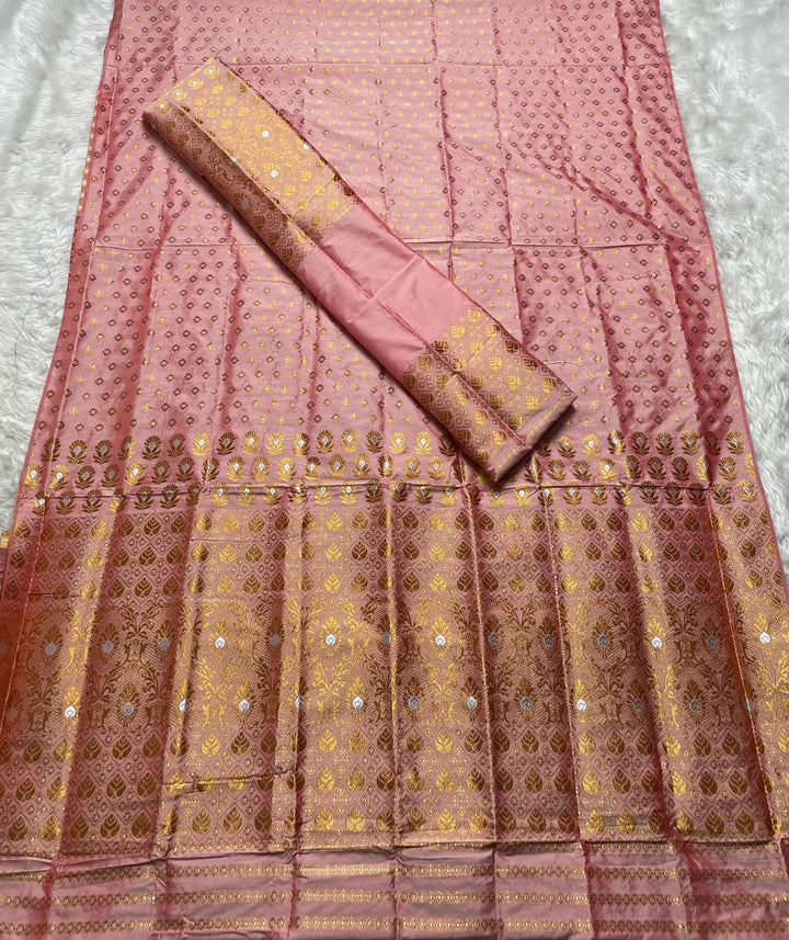 Copper Jari Mix Set Mekhela Sador