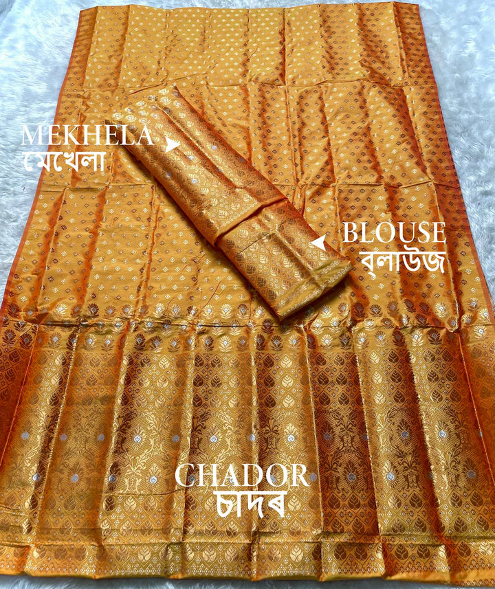 Copper Jari Mix Set Mekhela Sador