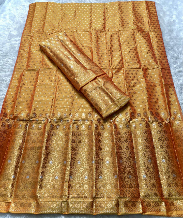 Copper Jari Mix Set Mekhela Sador