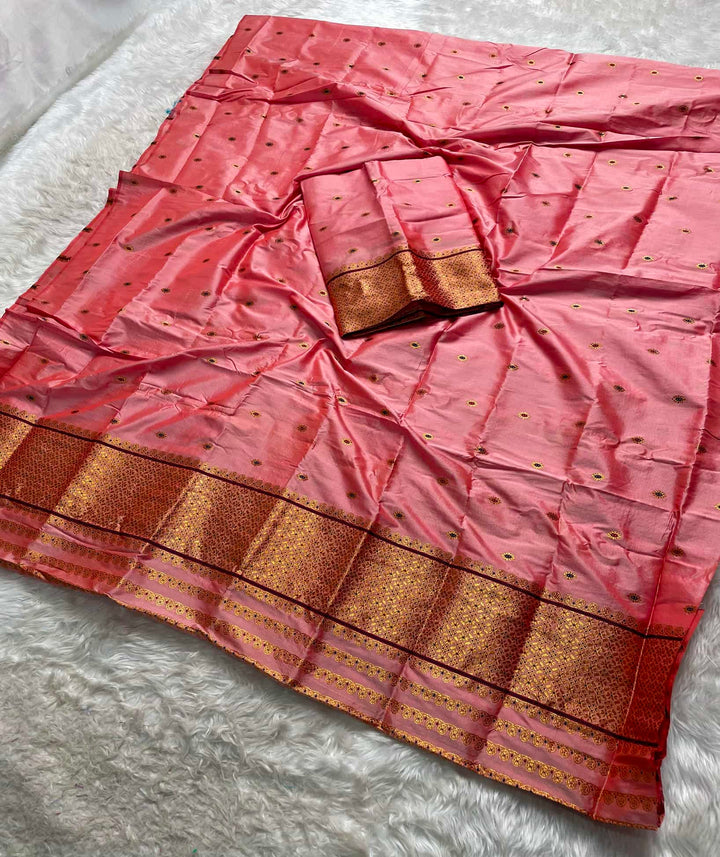 Copper Jari - Dhaga Mina - Mix Set Mekhela Sador