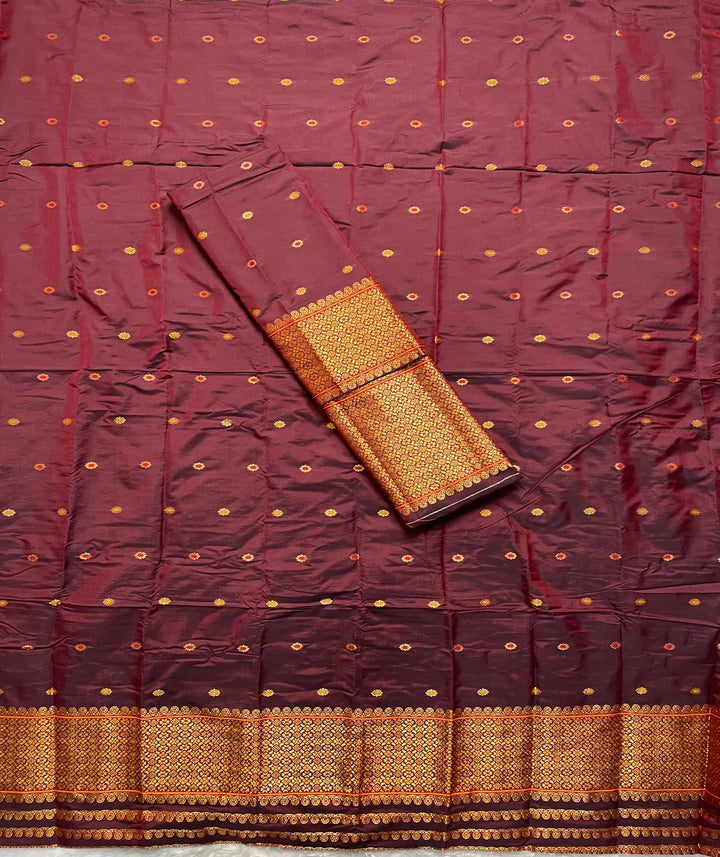 Copper Jari - Dhaga Mina - Mix Set Mekhela Sador