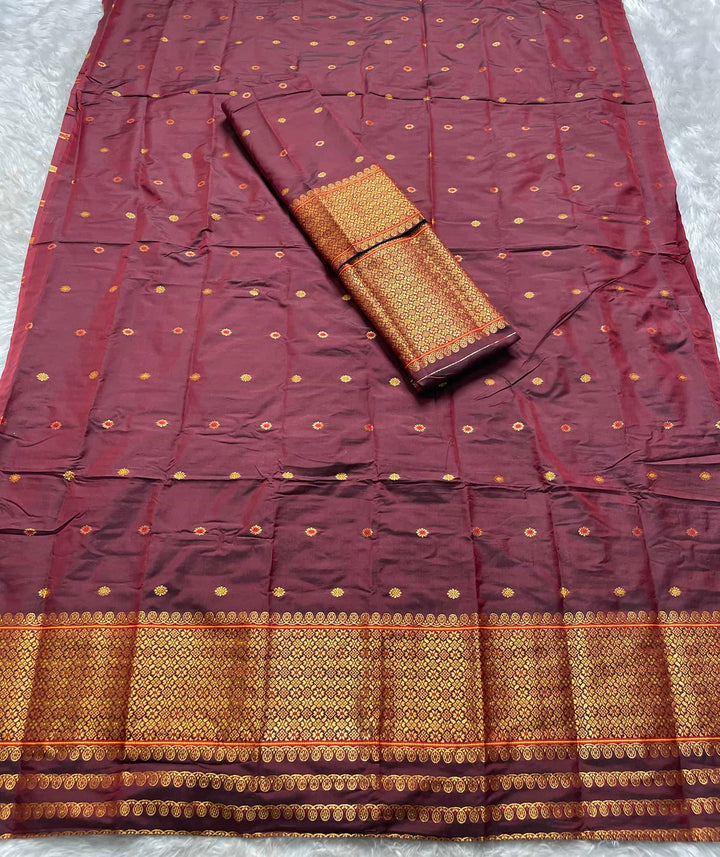 Copper Jari - Dhaga Mina - Mix Set Mekhela Sador