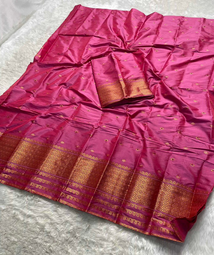 Copper Jari - Dhaga Mina - Mix Set Mekhela Sador