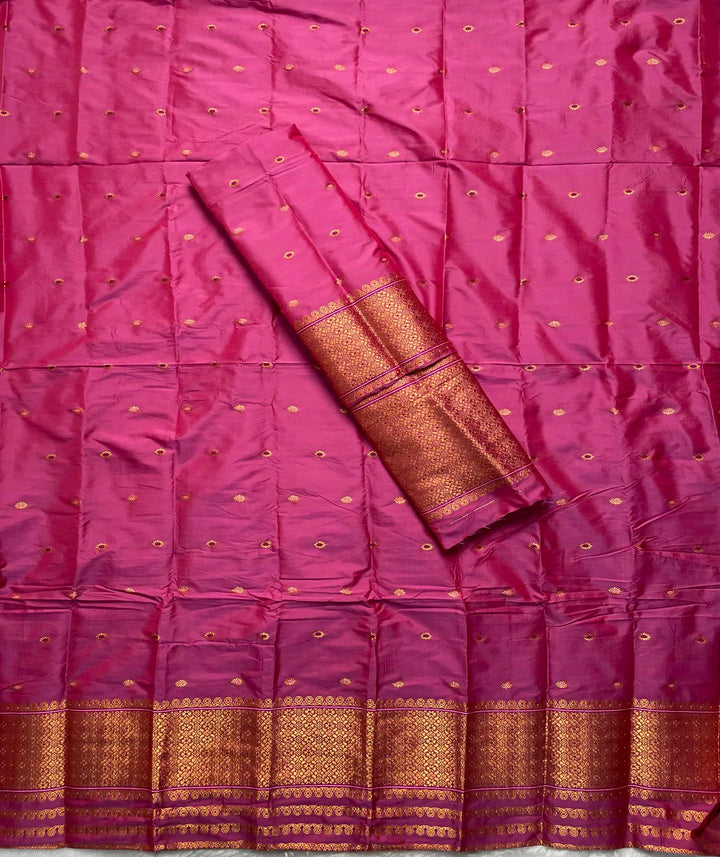 Copper Jari - Dhaga Mina - Mix Set Mekhela Sador