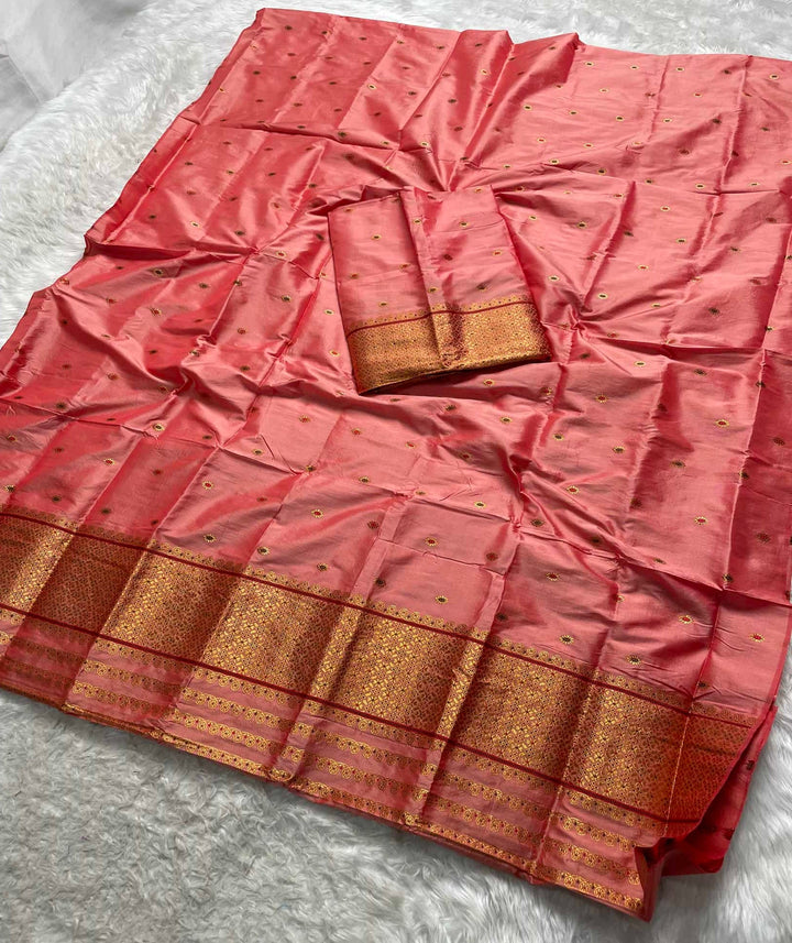 Copper Jari - Dhaga Mina - Mix Set Mekhela Sador